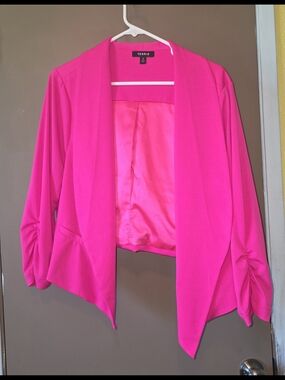 torrid Bright Pink Open-Front Draped Blazer